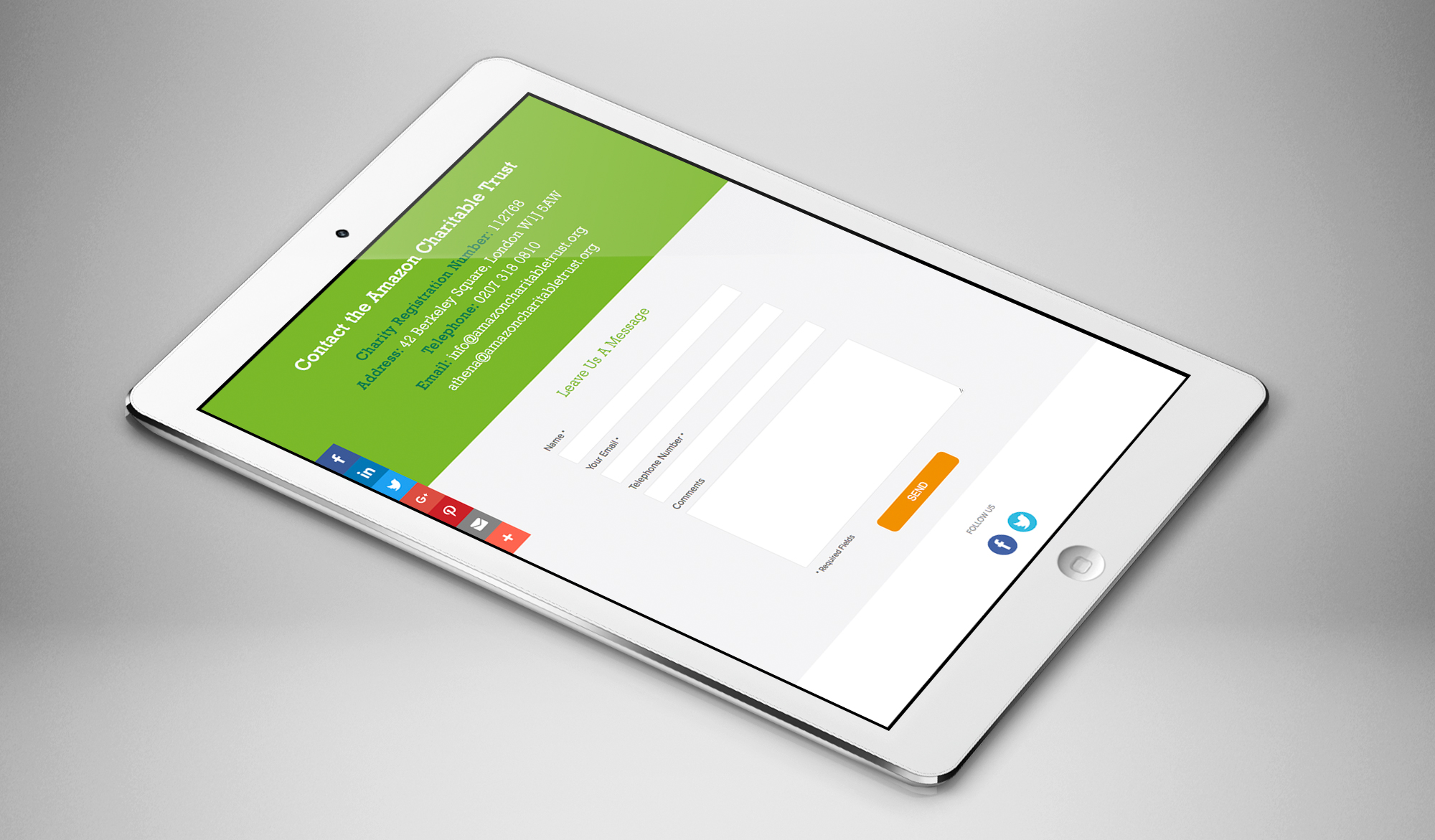 Amazon Charitable Trust tablet