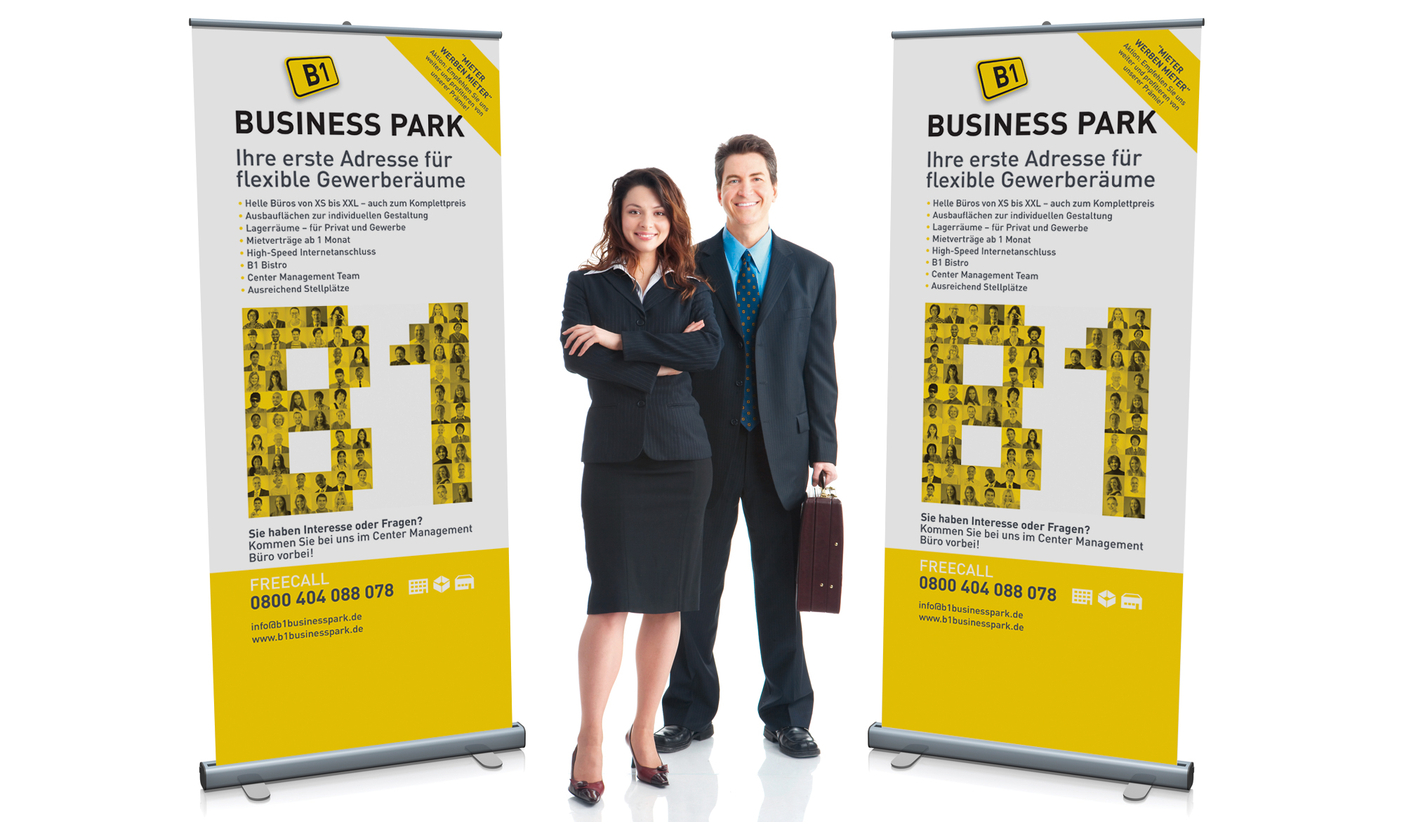 B1 Business Park pop up banner