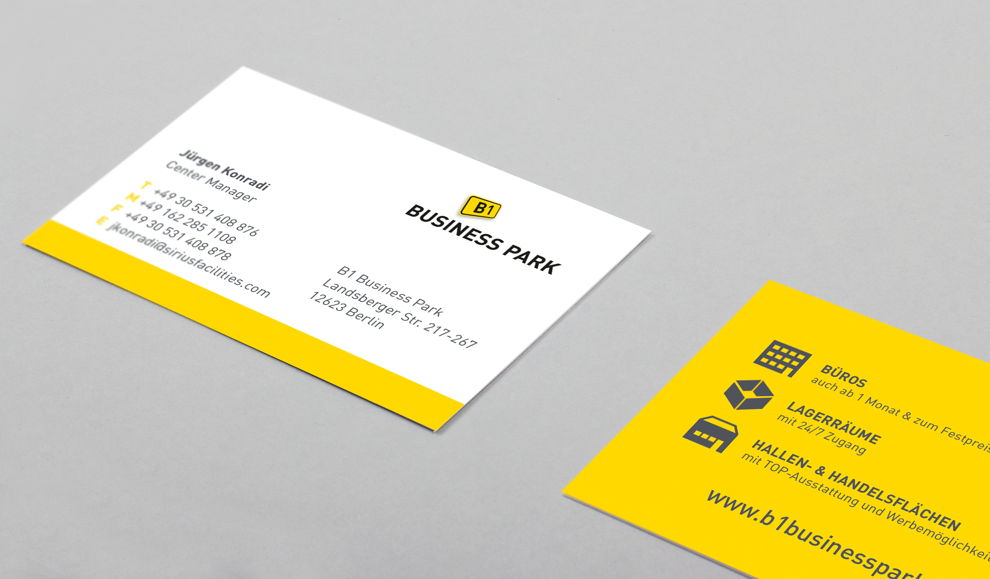 B1 Business Park business cards