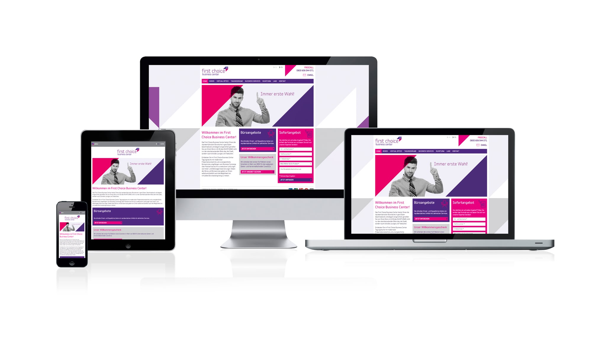 First Choice Business Centre responsive website