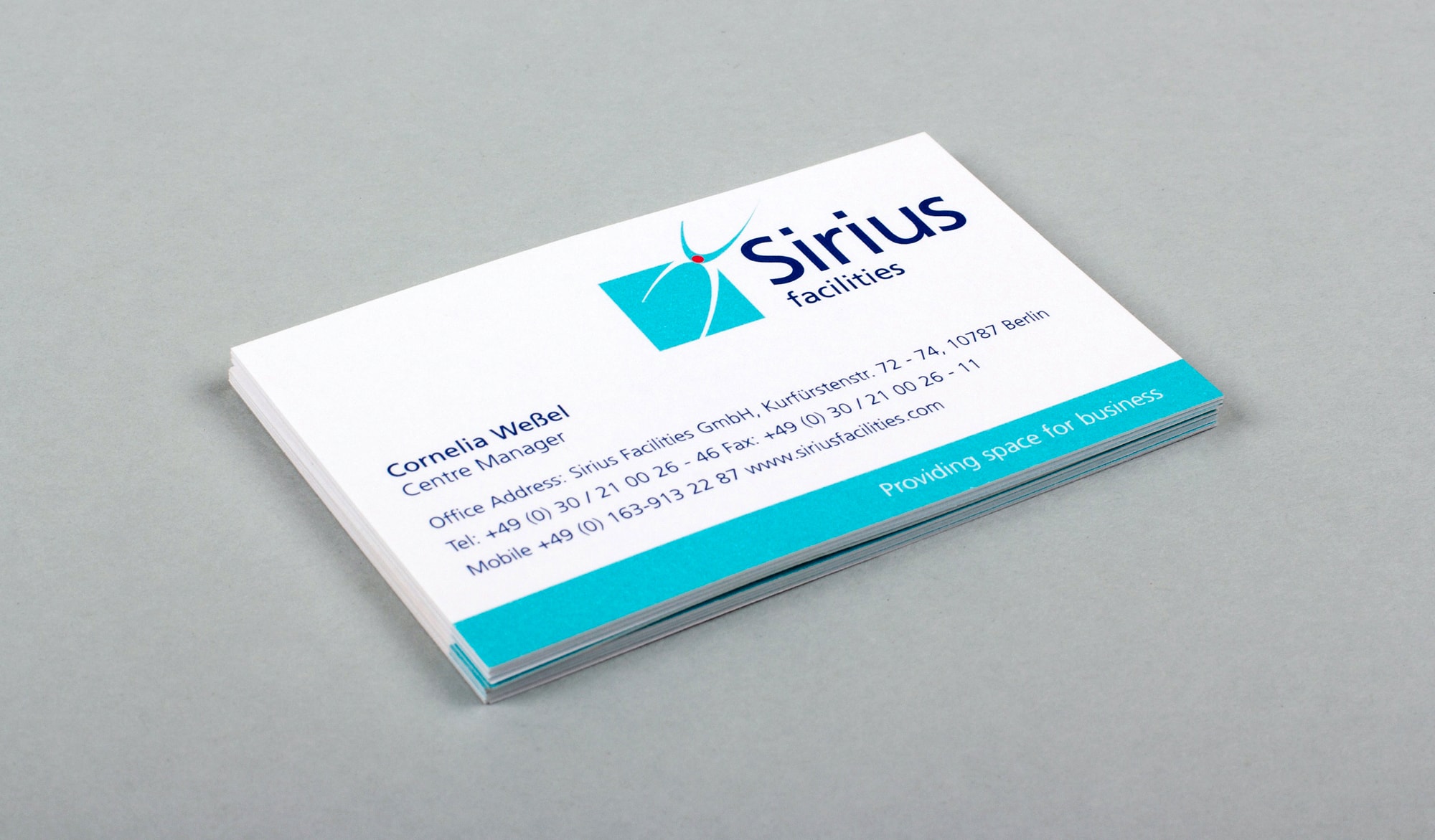 Sirius Facilities stationery - business cards