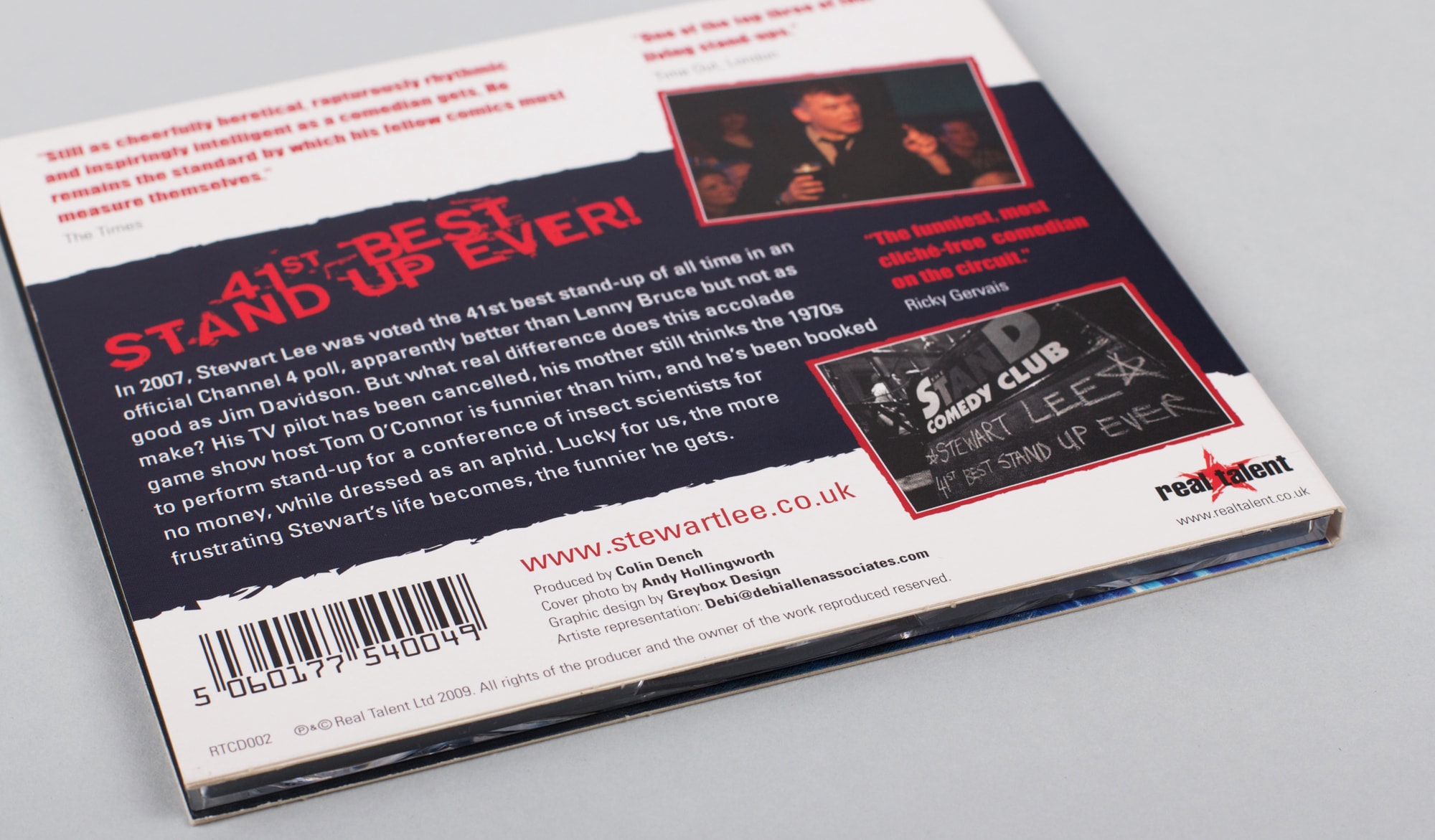 Stewart Lee - CD back