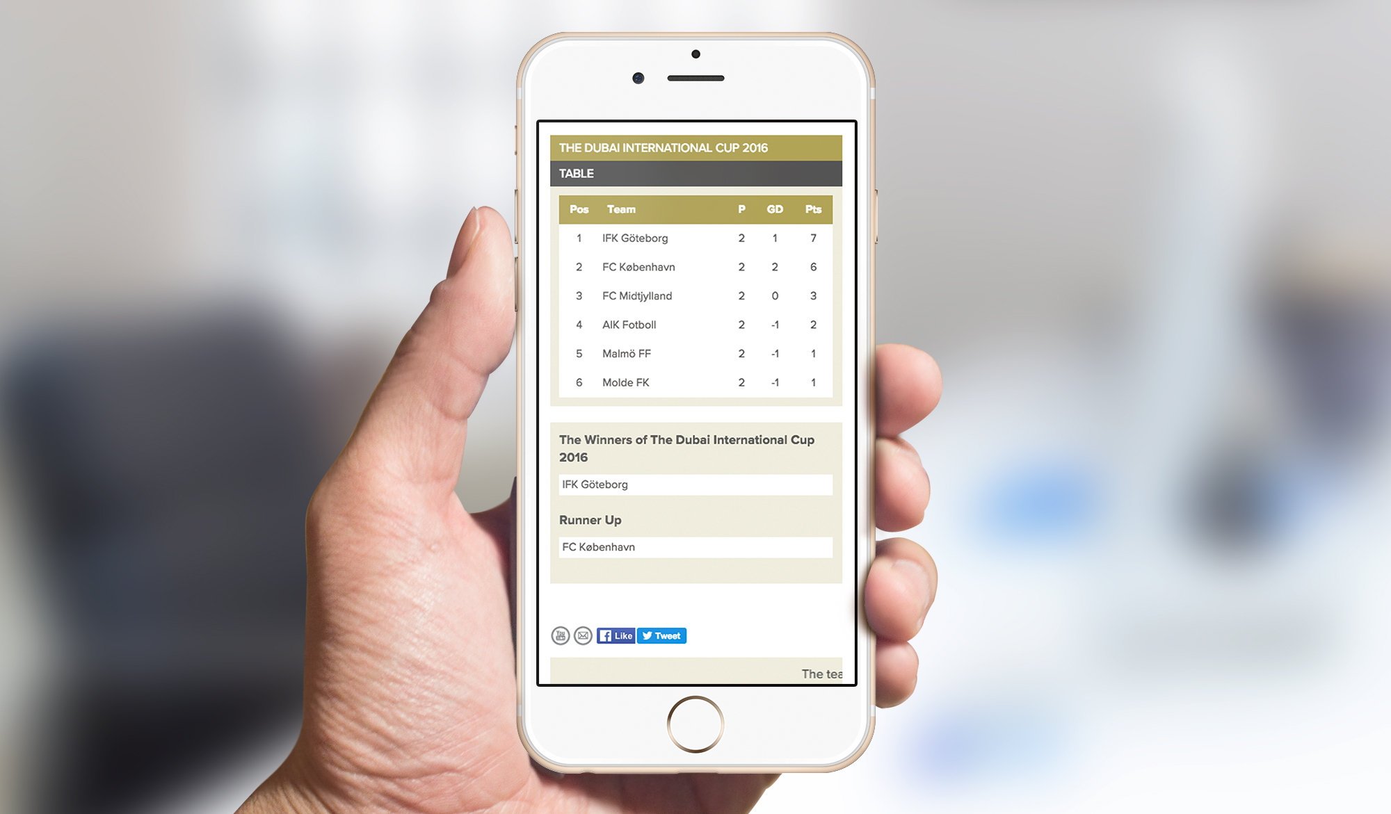 The Dubai International Cup mobile