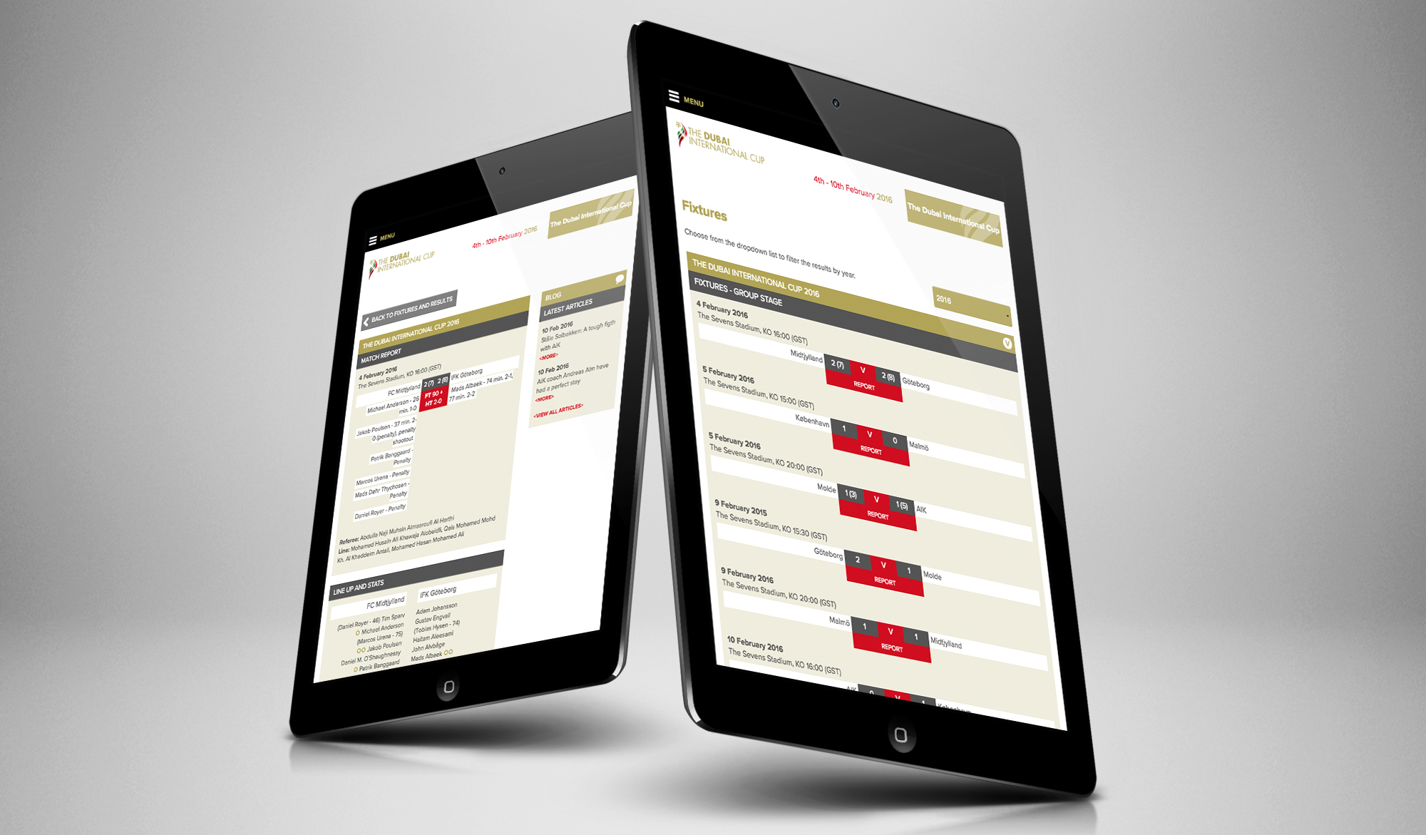 The Dubai International Cup tablet